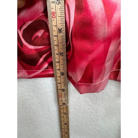 Jon & Anna Contemporary Pink Floral satin button tunic sz L - Picture 6 of 6